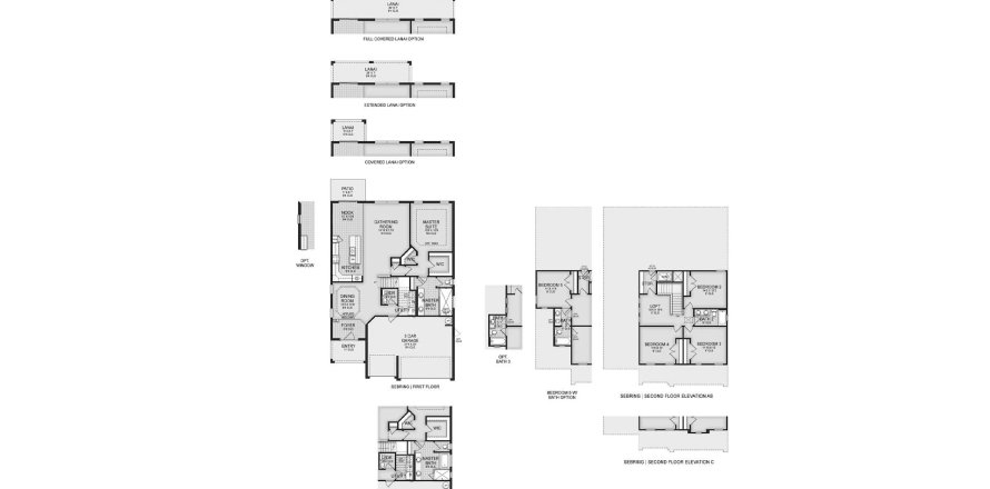 Планировка таунхауса «224SQM SEBRING» 4 спальни в ЖК SUMMERBROOKE