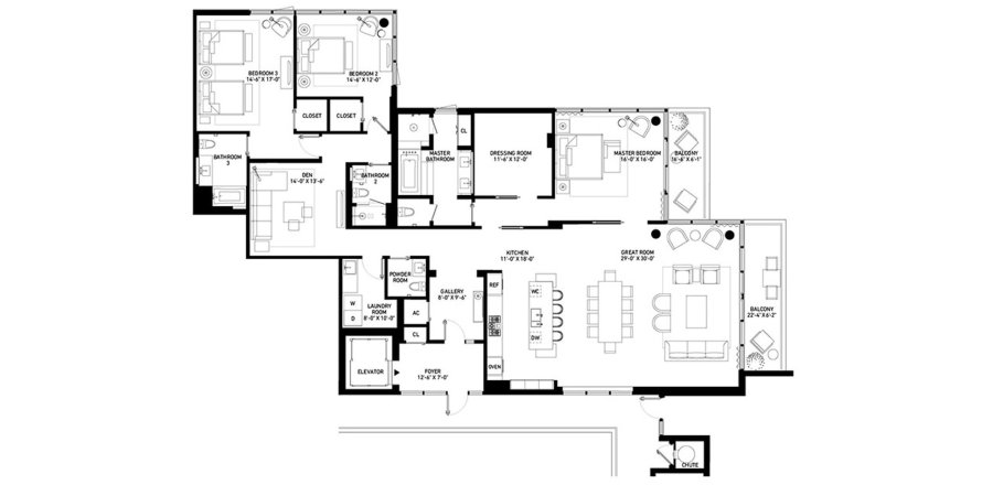 Apartment in 3550 SOUTH OCEAN in Palm Beach, Florida 3 bedrooms, 277 sq.m. № 21513