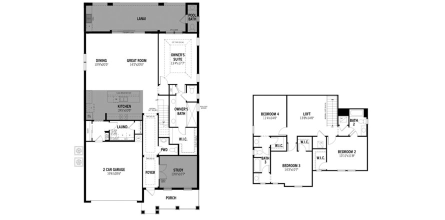 Townhouse floor plan «273SQM», 4 bedrooms in COMPASS LANDING