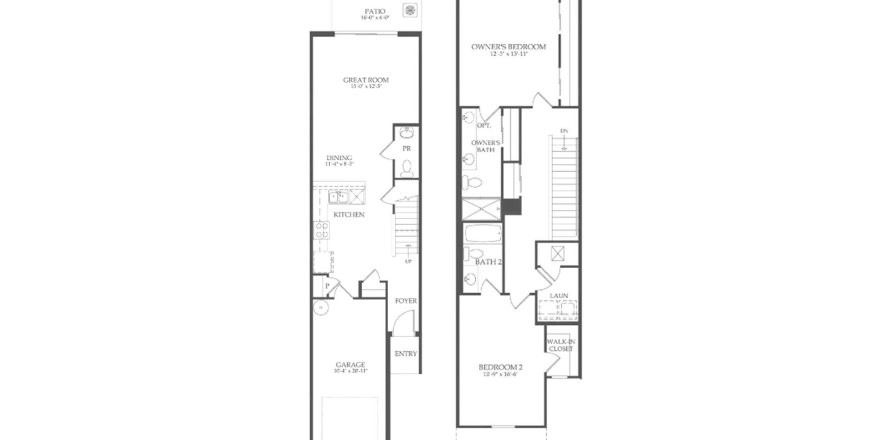 House floor plan «134SQM», 2 bedrooms in WESLEY RESERVE AT CHAPEL CROSSINGS