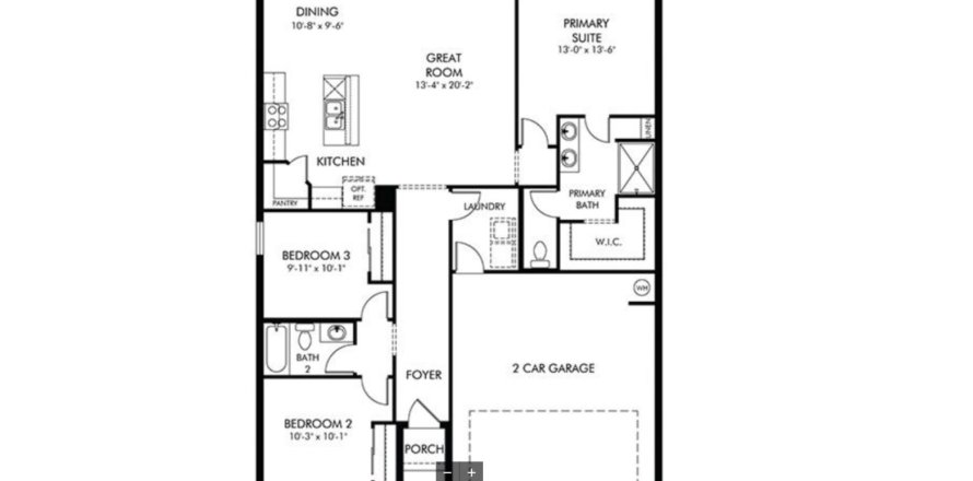 House floor plan «floor Bluebell at Magnolia Bay - Classic Series», 3 rooms in Magnolia Bay - Classic Series