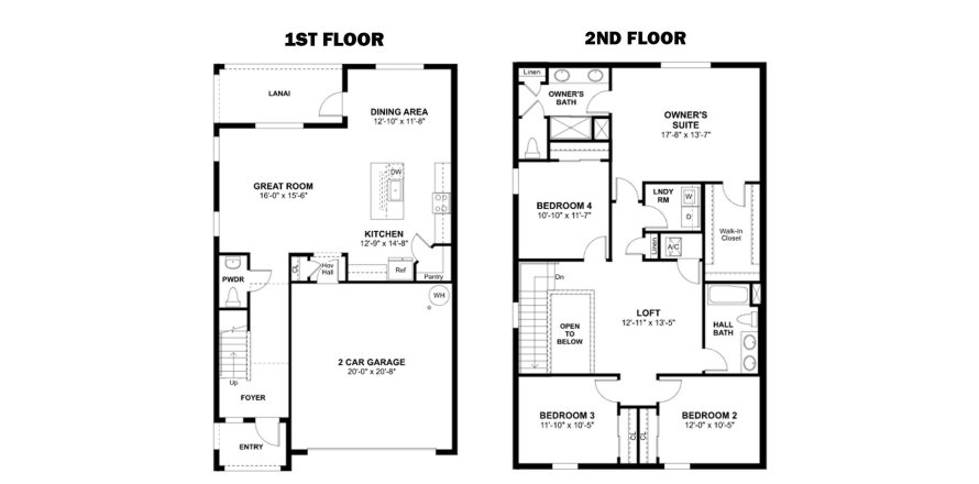 Townhouse floor plan «208SQM WARNER», 3 bedrooms in ASPIRE AT HAWKS RIDGE