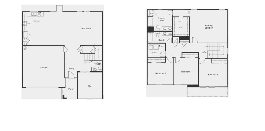 House floor plan «House», 4 bedrooms in Victory Crossing