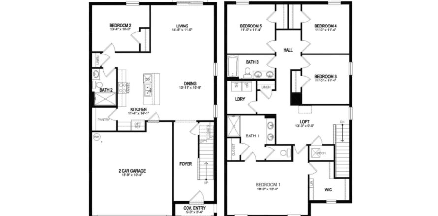 House floor plan «4214 San Rocco Way», 5 rooms in Villamar by Express Homes
