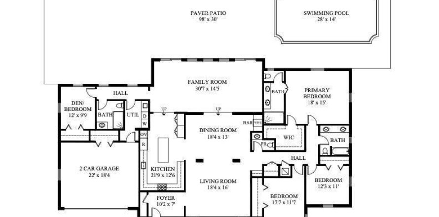 House in West Palm Beach, Florida 4 bedrooms, 277.59 sq.m. № 1118086