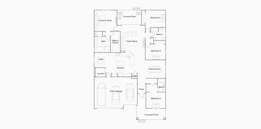 Townhouse floor plan «219SQM KENNEDY III», 4 bedrooms in TRINITY LAKES