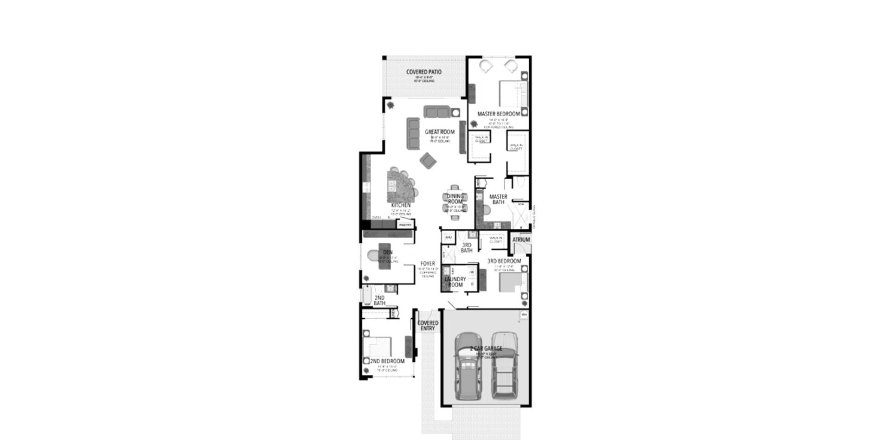 House floor plan «208SQM», 3 bedrooms in LOTUS PALM