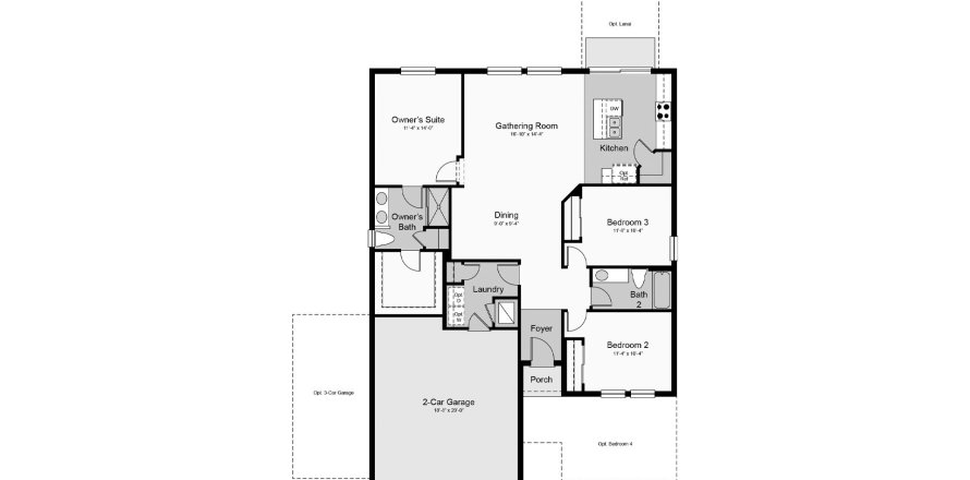 Townhouse floor plan «150SQM AMBROSIA», 4 bedrooms in SOUTHERN PINES