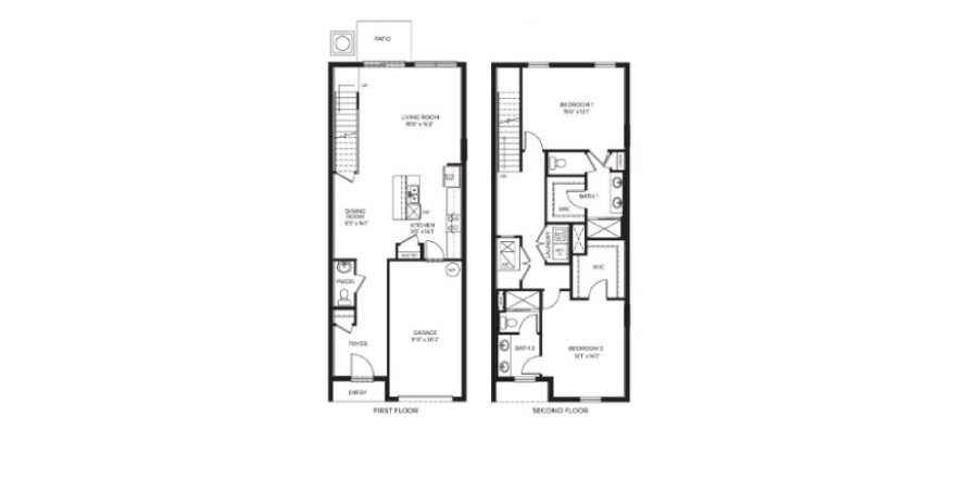 Таунхаус в Bella Oaks в Порт-Оранж, Флорида 2 комнаты, 151м2 № 634047