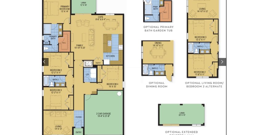 Планировка Виллы или дома «floor 706 Campo Ln» 4 комнаты в ЖК Greenfield Village