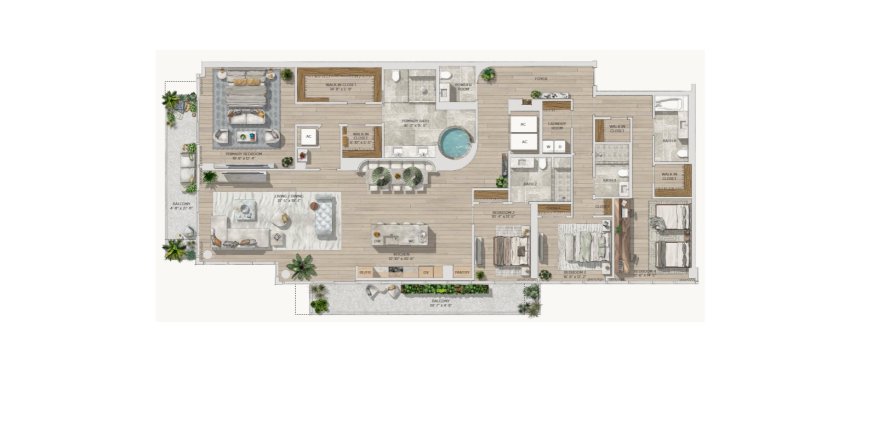 Apartment in The well in Bay Harbor Islands, Florida 4 bedrooms, 303 sq.m. № 631337