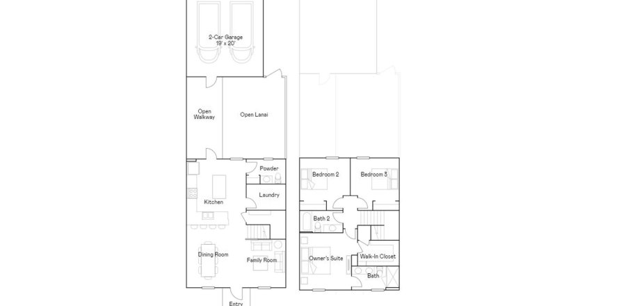 Townhouse floor plan «150SQM», 3 bedrooms in STOREY PARK